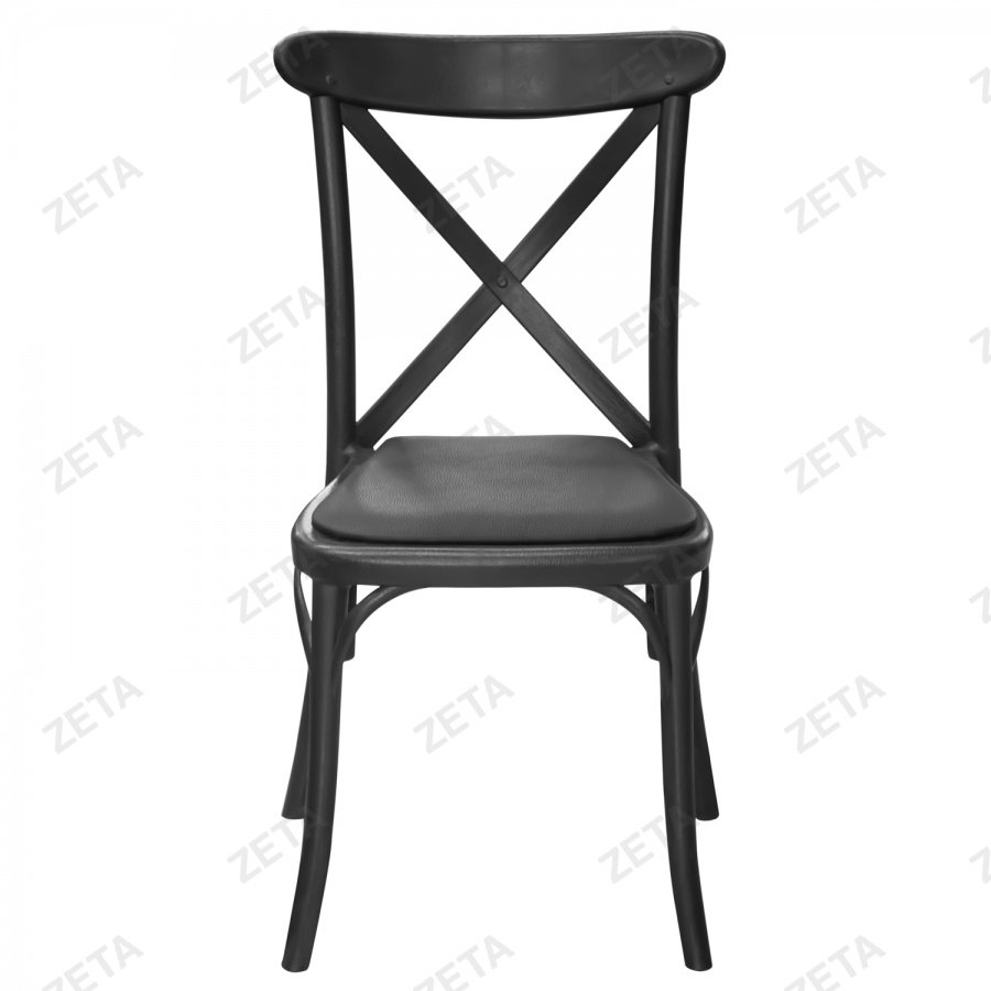 Стул пластиковый "Кантри" чёрный (с мягким элементом)