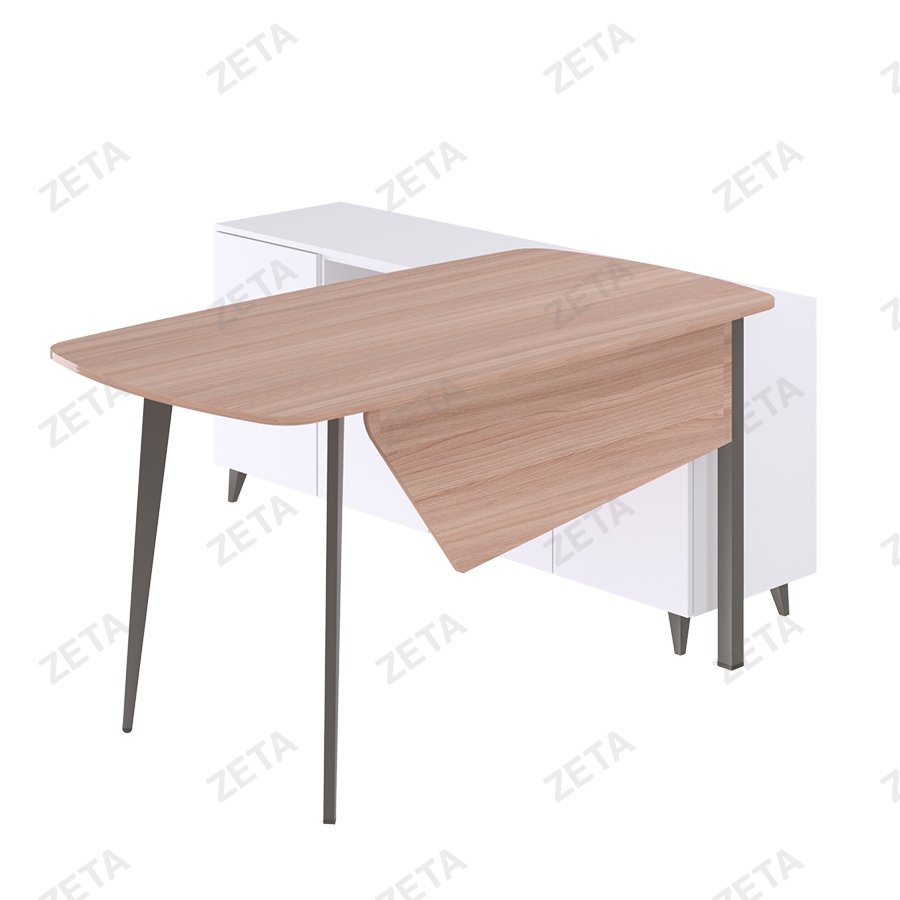 Стол с тумбой "Гарнет" (1500*800 мм.) овальная форма