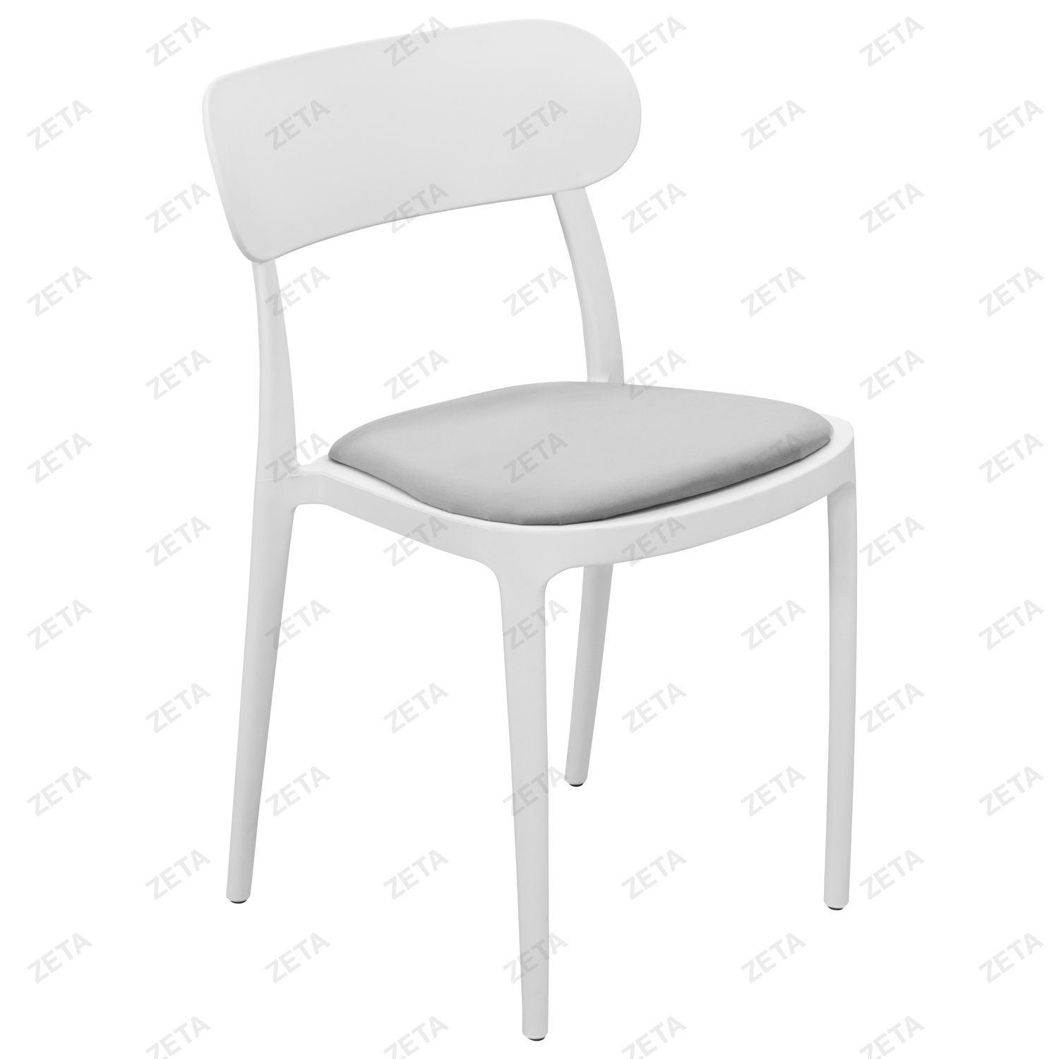 Стул пластиковый "Микки" с мягким элементом (белый) - изображение 1