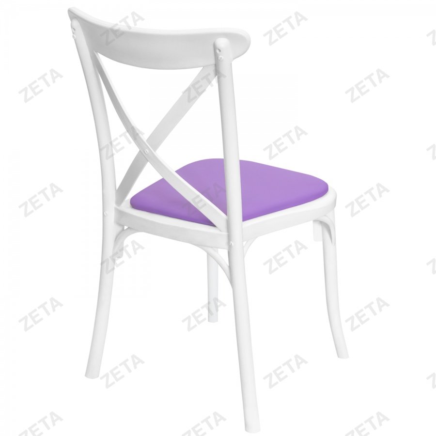 Стул пластиковый "Кантри" белый (с мягким элементом)