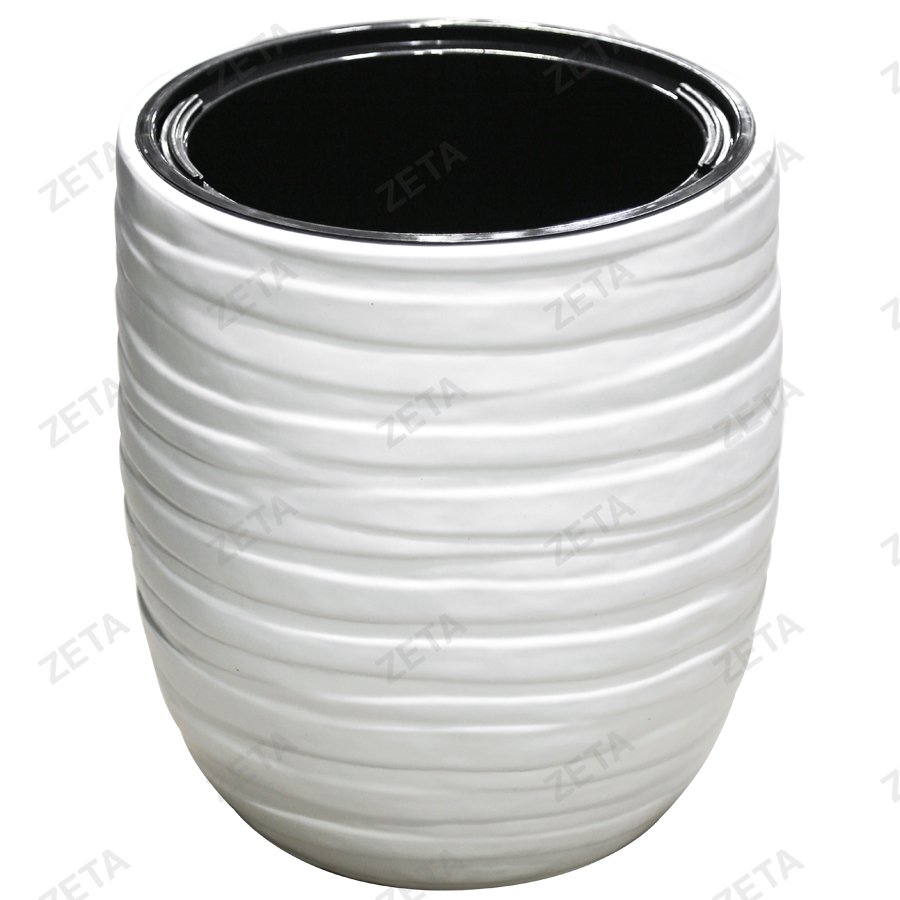 Кашпо для цветов "Лайн М" белое