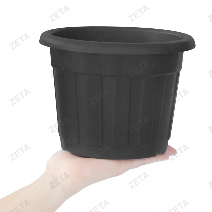 Горшок для цветов чёрный "М" (d190)