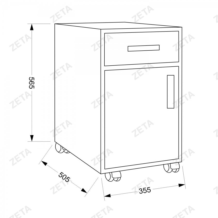 Тумба "КУЛ-Т" (на колесиках)