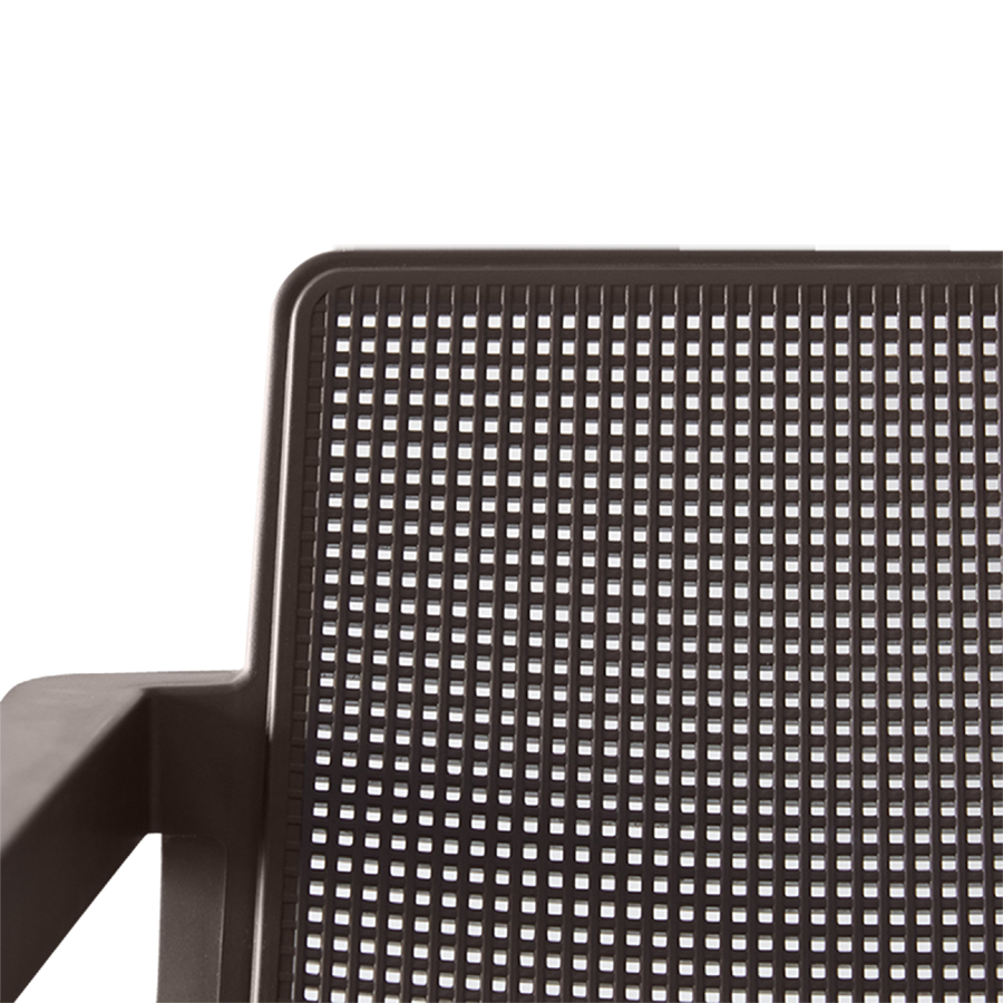 Кресло пластиковое "Palma" №571 (коричневый) (И-HB)3