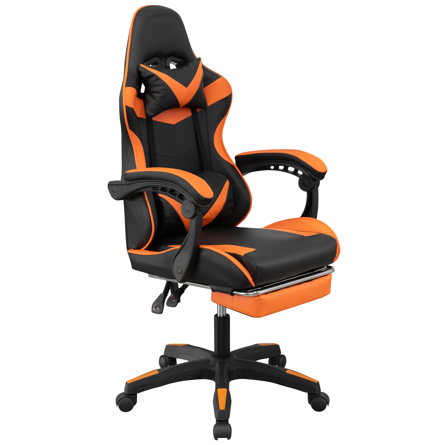 Кресло GM-202F (черный / оранжевый) (ВИ)