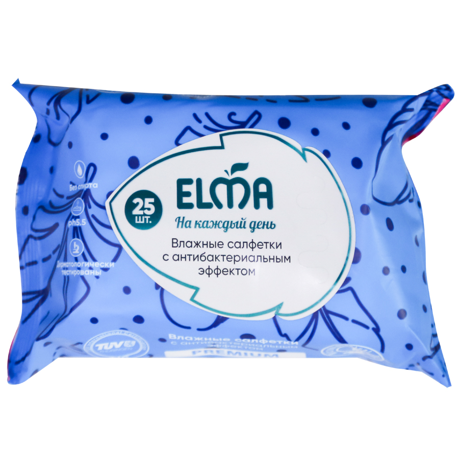 Cалфетки влажные Premium 25 шт. №501 Elma (Узб)