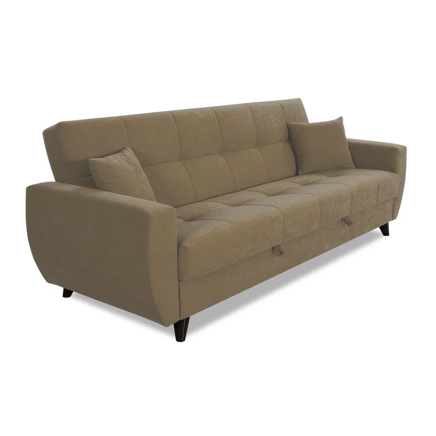 Диван "Бетти 2" (2360*880*960 мм.) серый велюр0