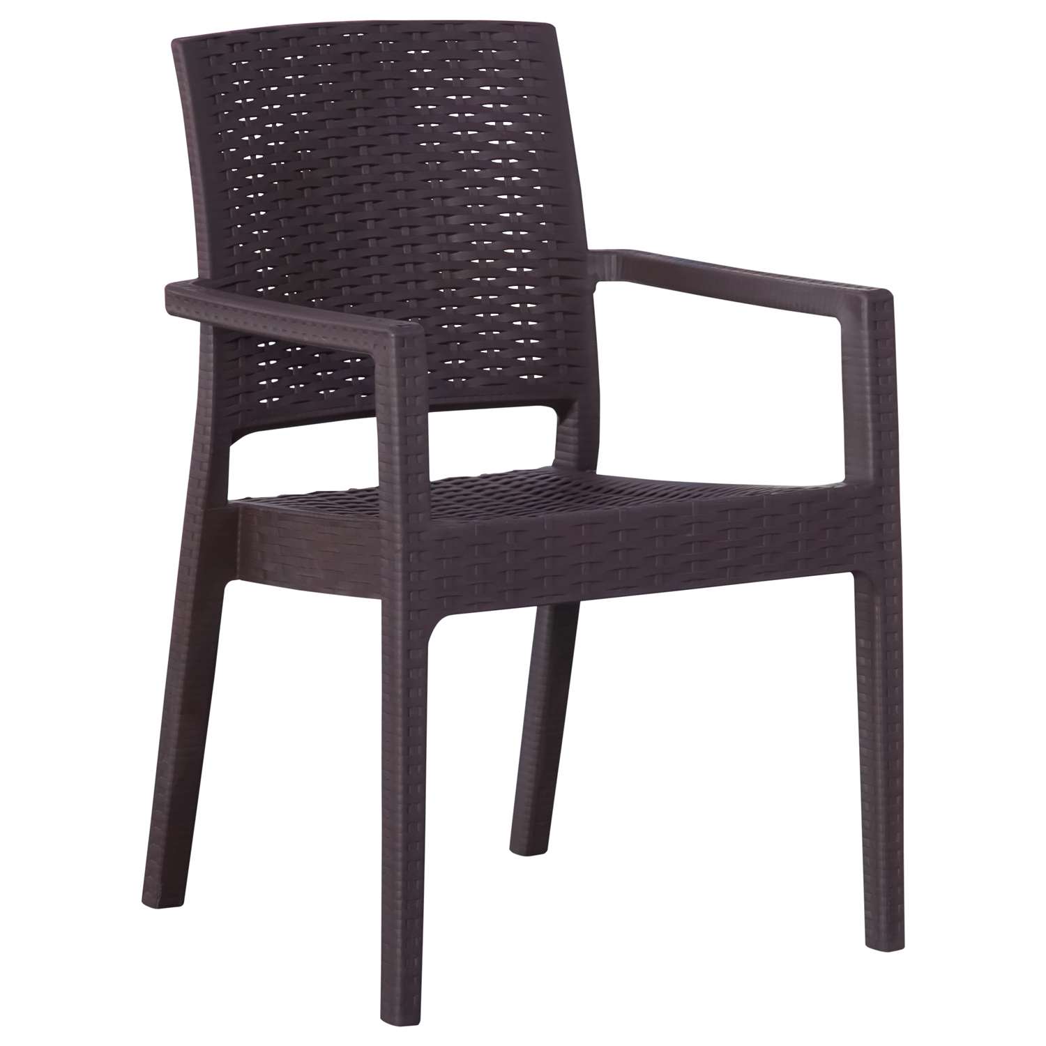 Стул пластиковый "Rattan" с подлокотником (Besa-Турция)