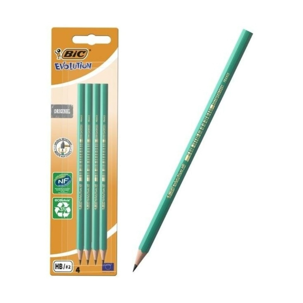 Набор карандашей чернографитных 4 шт. "Bic Evolution"