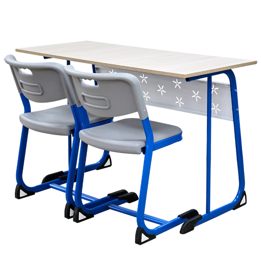 Парта школьная 2-х местная KZ (с ЛДСП столешницей ) + 2 стула2