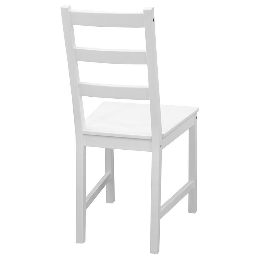 Столовый комплект от производителей IKEA: стол + 4 стула "Ladder Back" (белый) (ВИ)5