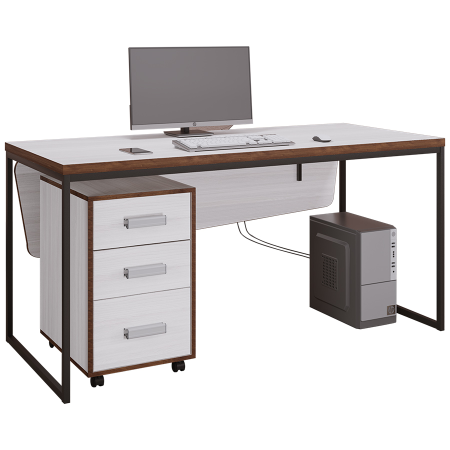 Стол с тумбой "Лофт" (1400/1600*700 мм.)0