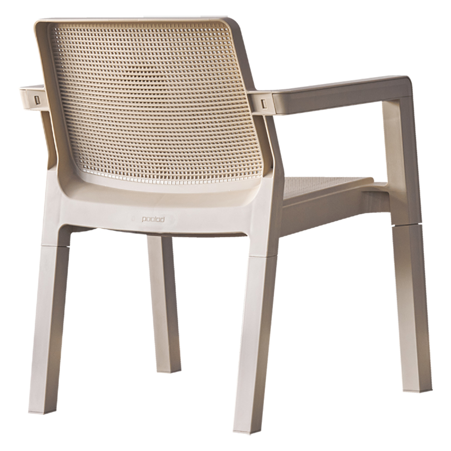 Кресло пластиковое "Palma" №571 (светло-бежевый) (И-HB)1