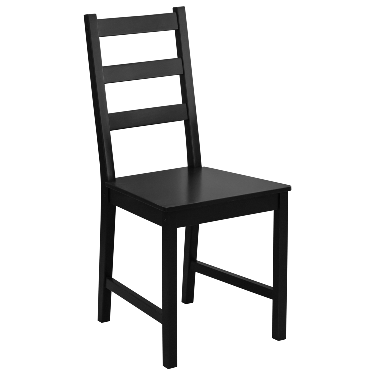 Столовый комплект от производителей IKEA: стол + 4 стула "Ladder Back" (чёрный) (ВИ)3
