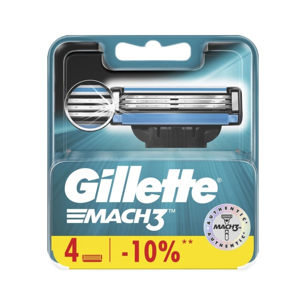 Сменные кассеты для бритья "Gillette", 4 шт.4