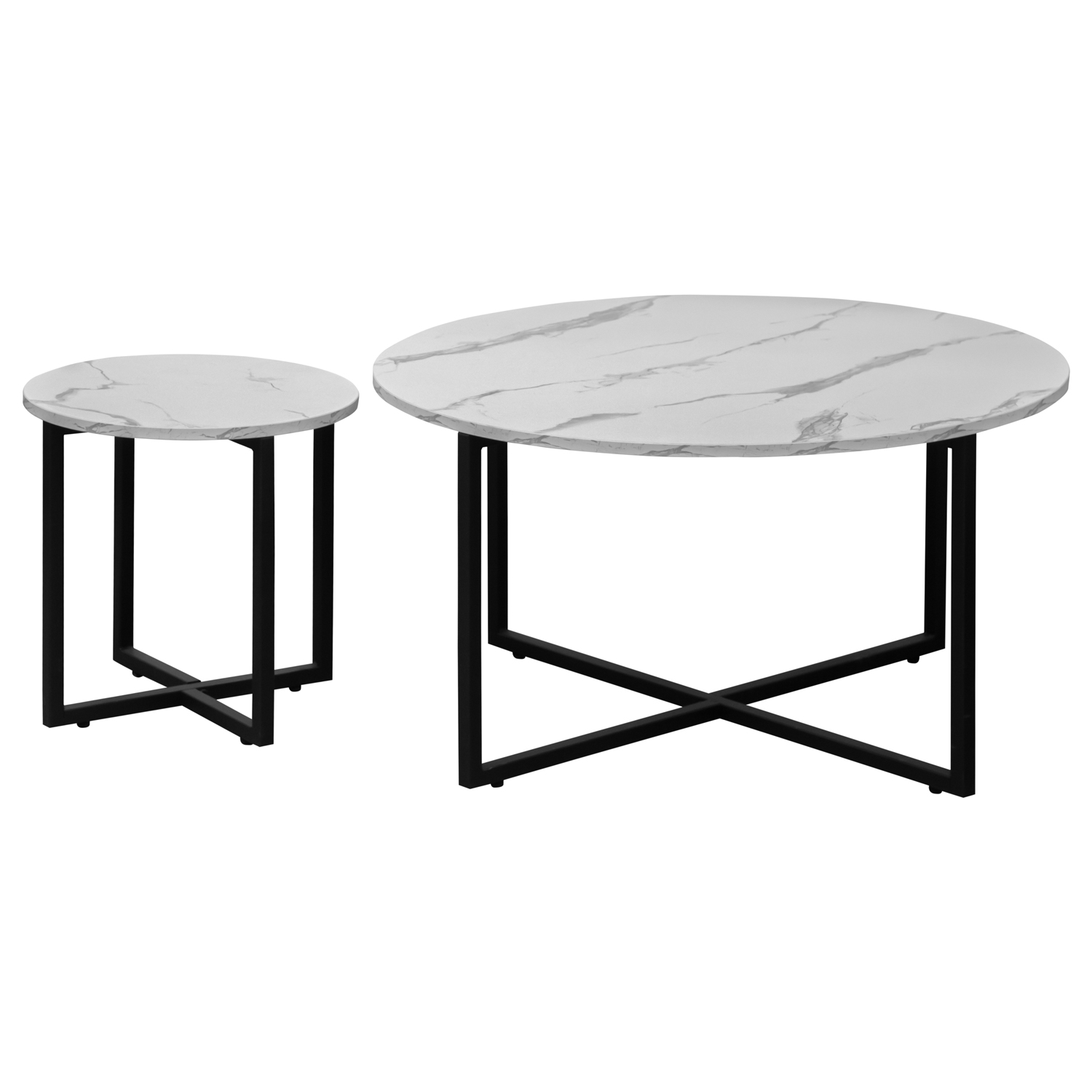 Стол журнальный №СТ8040 (белый/черный) (ВИ)0