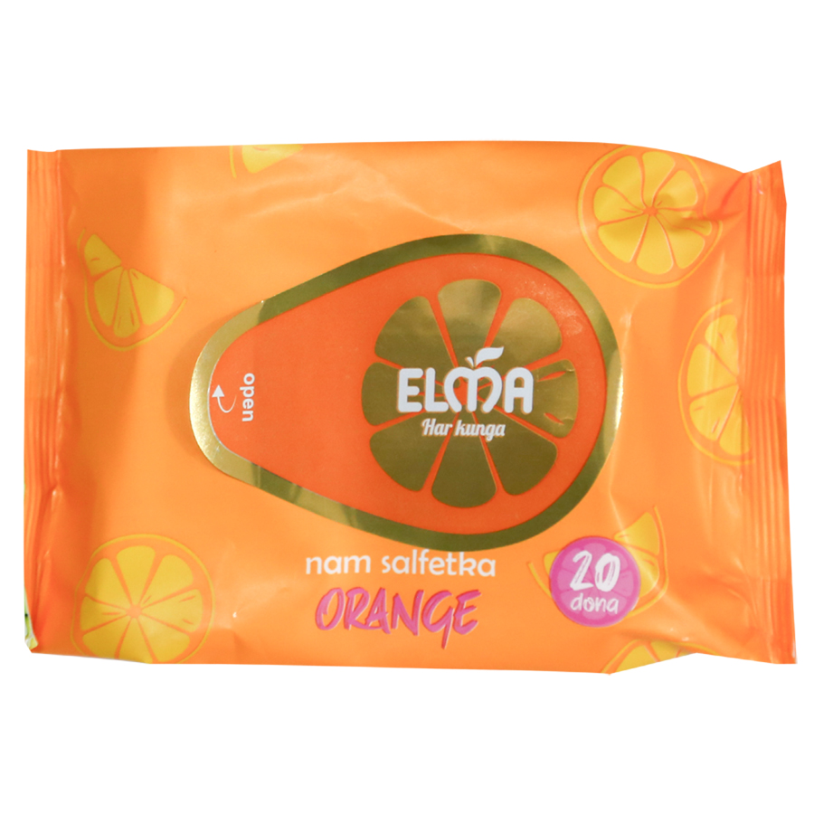 Cалфетки влажные Avocado/Orange 20 шт. №517 Elma (Узб)0