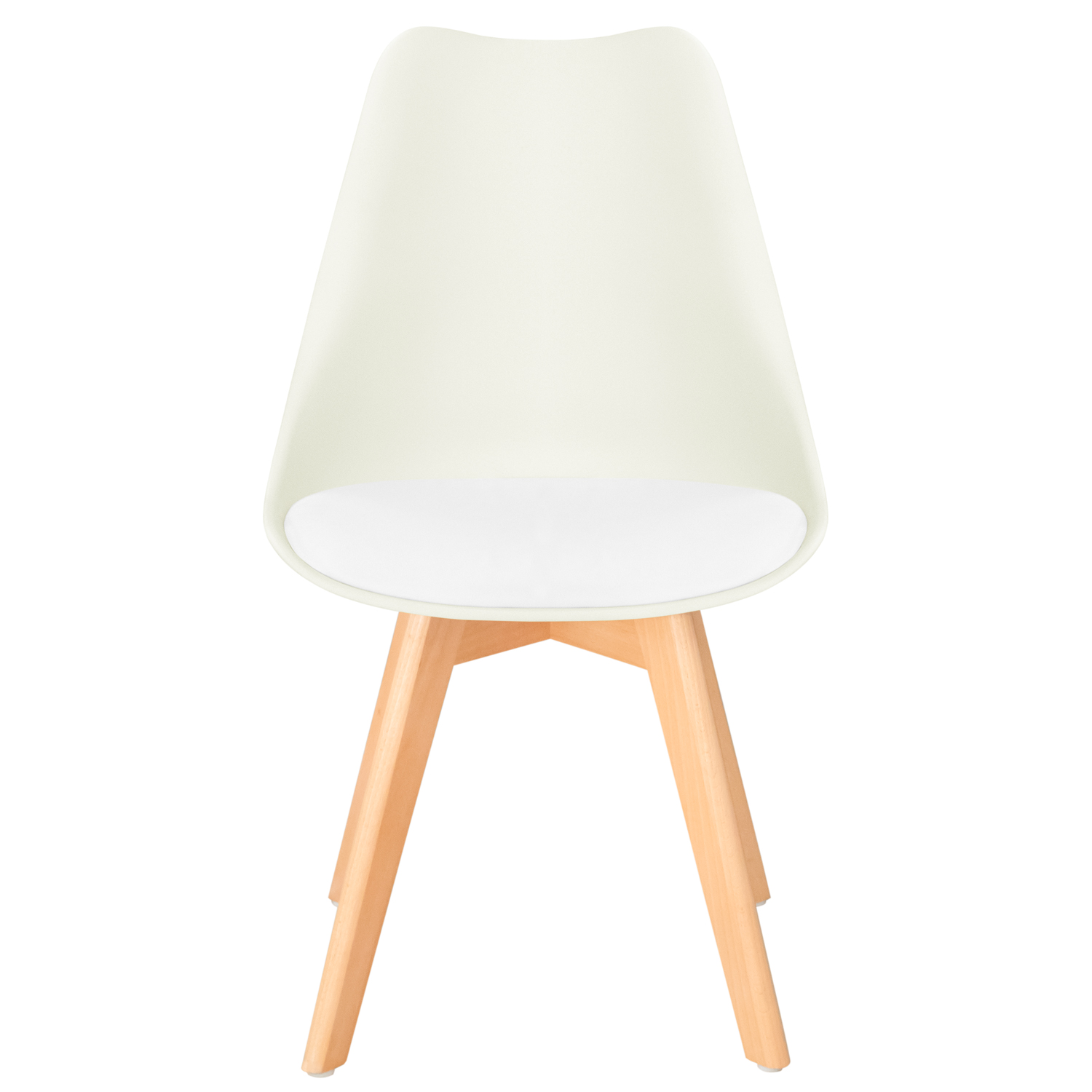 Стул пластиковый "C05" (бежевый с мягким элементом)0