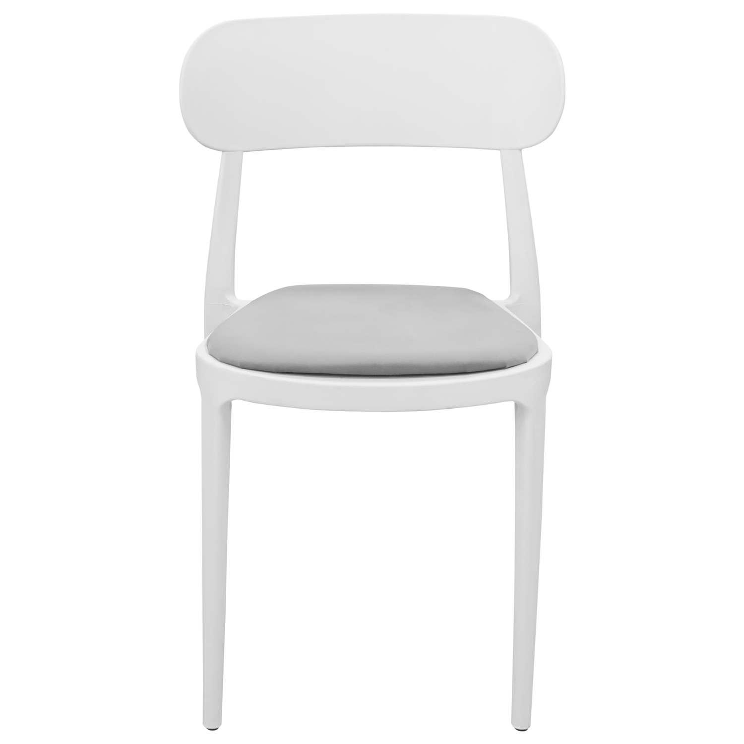 Стул пластиковый "Микки" с мягким элементом (белый)0