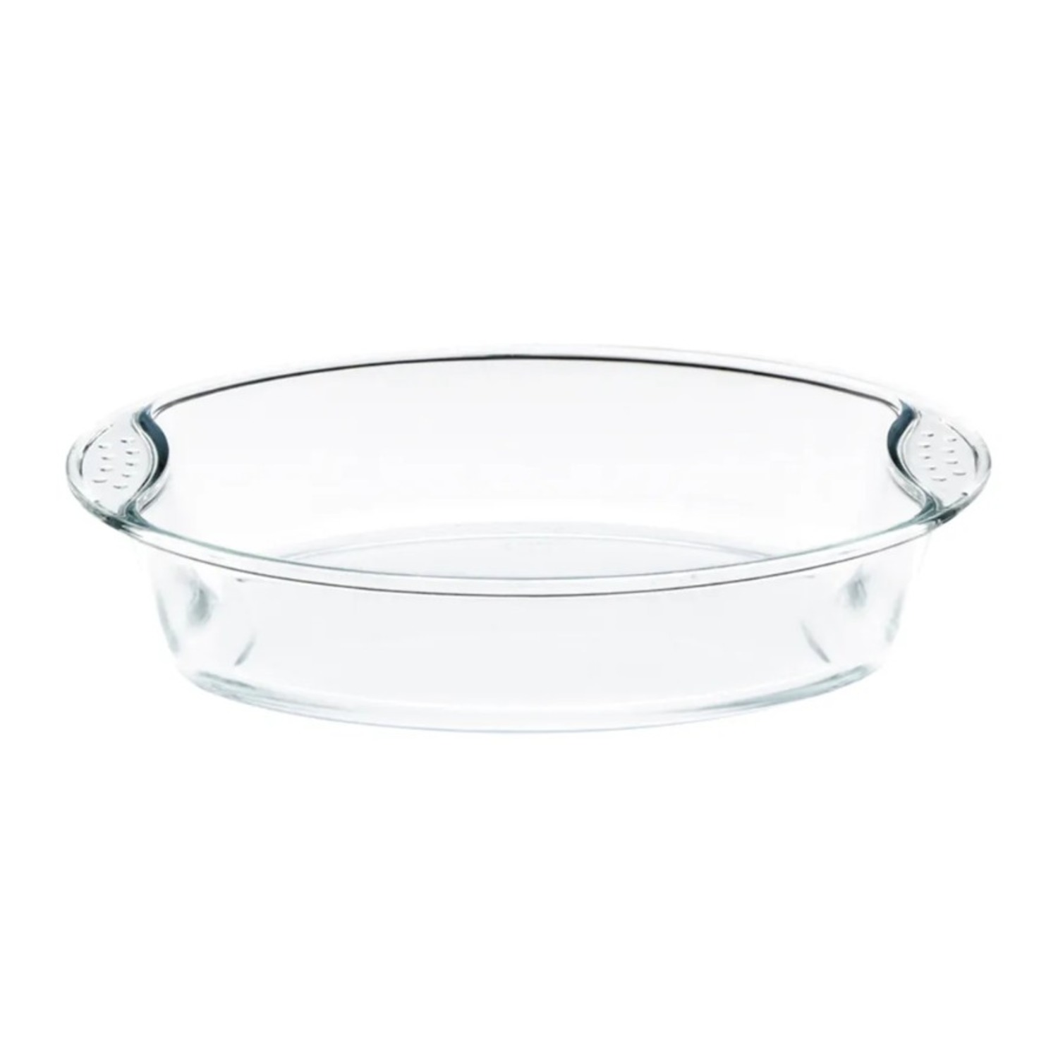 Форма стеклянная 35 * 24 * 6 см., 2,9 л. овальная с ручками №PLH10