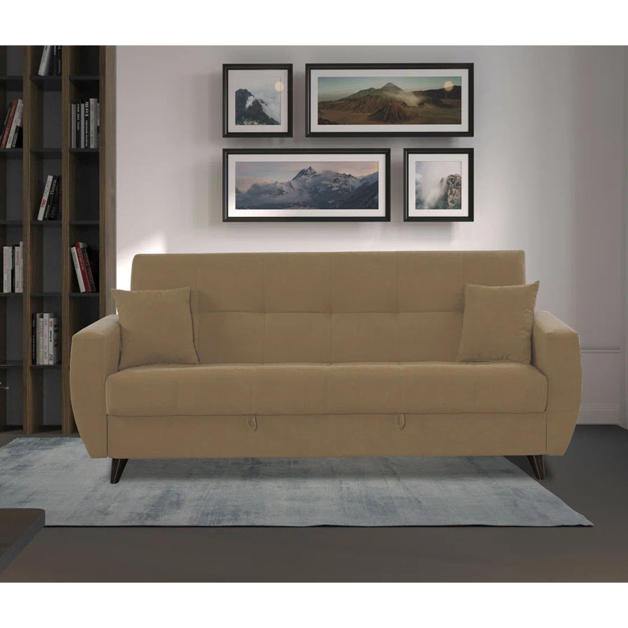 Диван "Бетти 2" (2360*880*960 мм.) серый велюр3