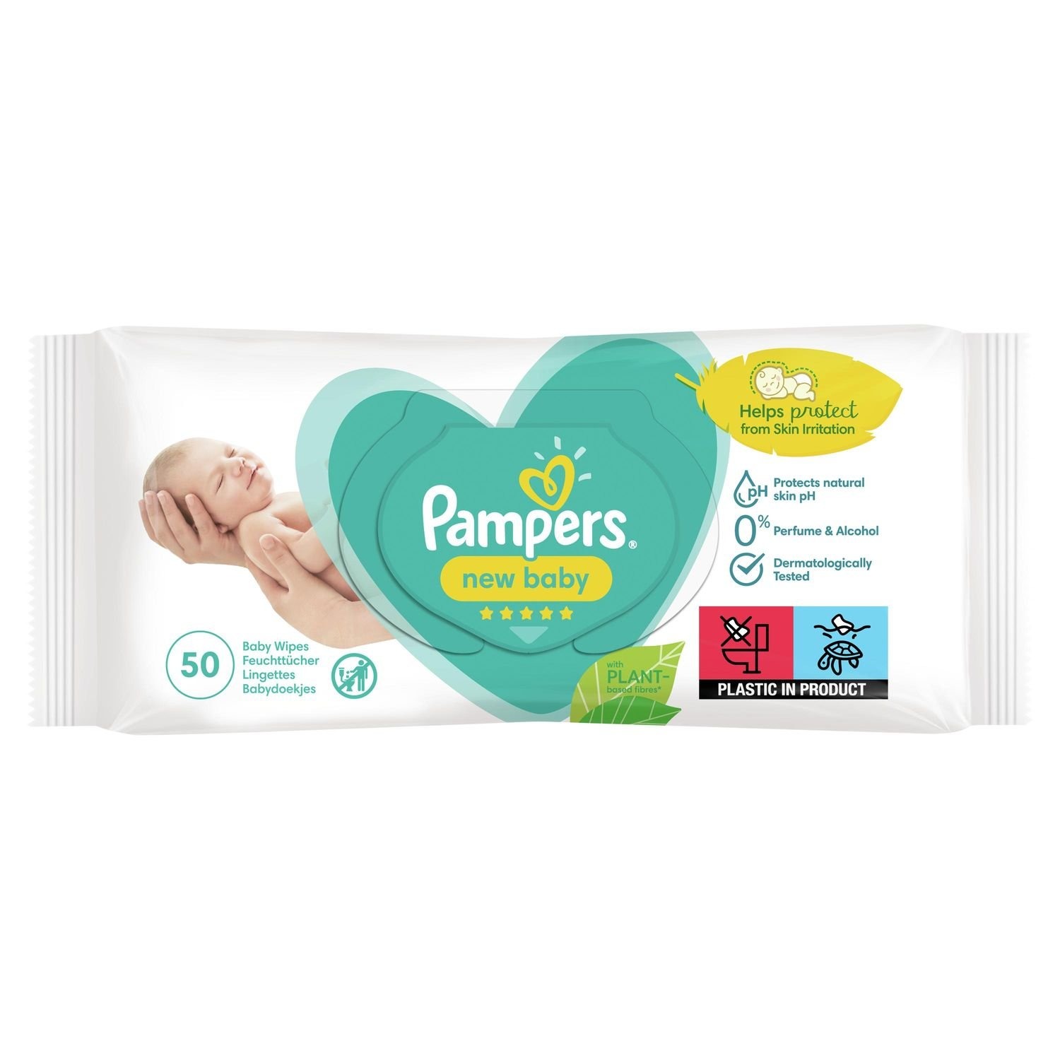 Детские влажные салфетки Pampers "New Baby" 50 шт.