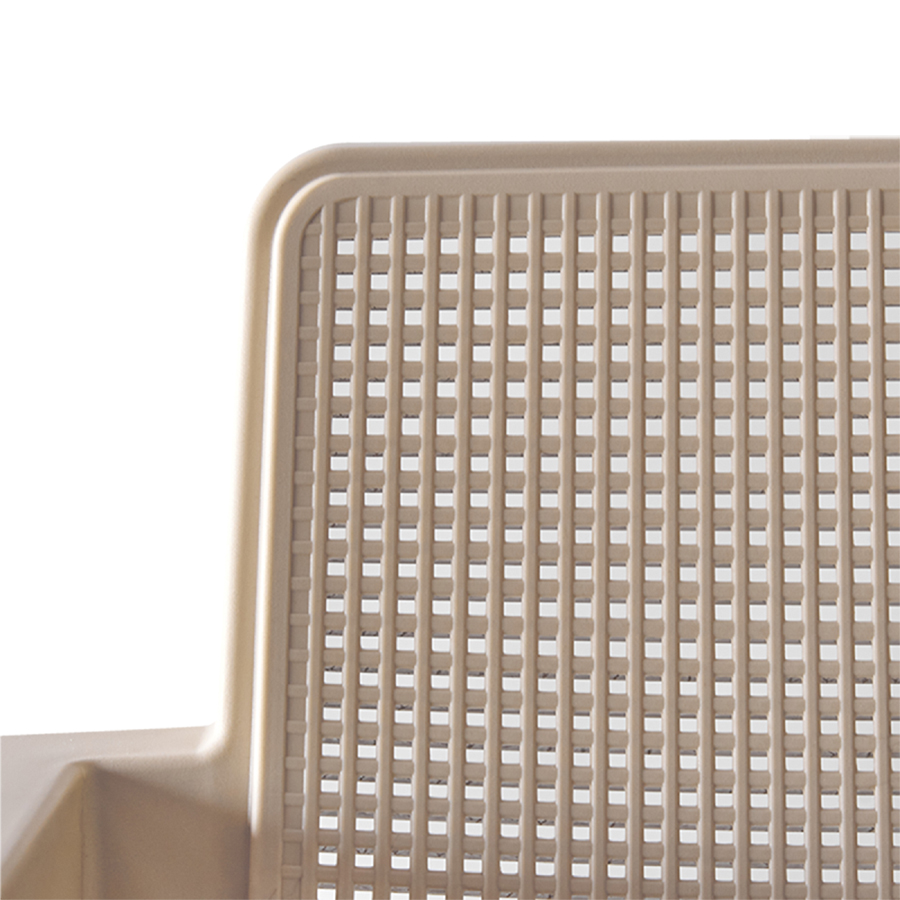 Кресло пластиковое "Palma" №571 (светло-бежевый) (И-HB)3