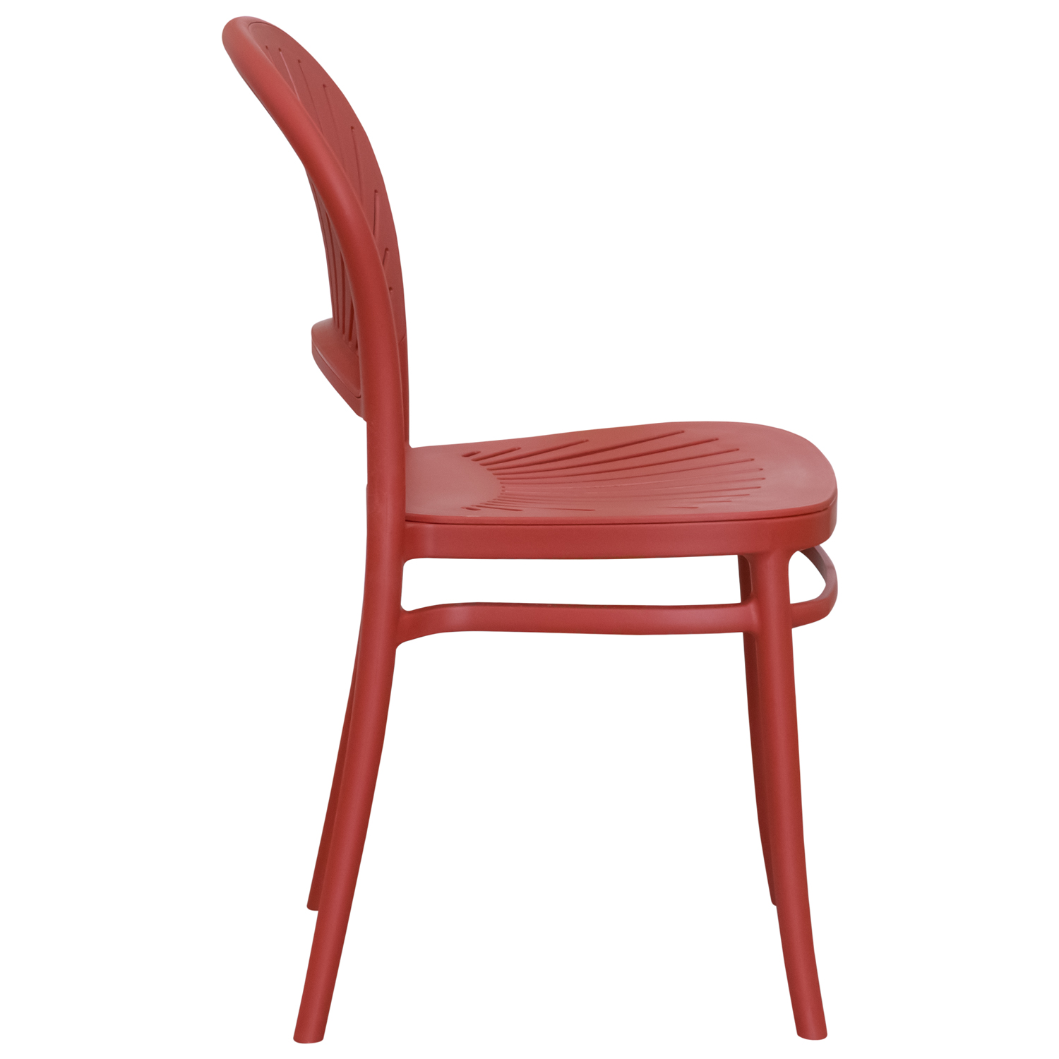 Стул пластиковый №РС-177-66011 (красный) (ВИ)1