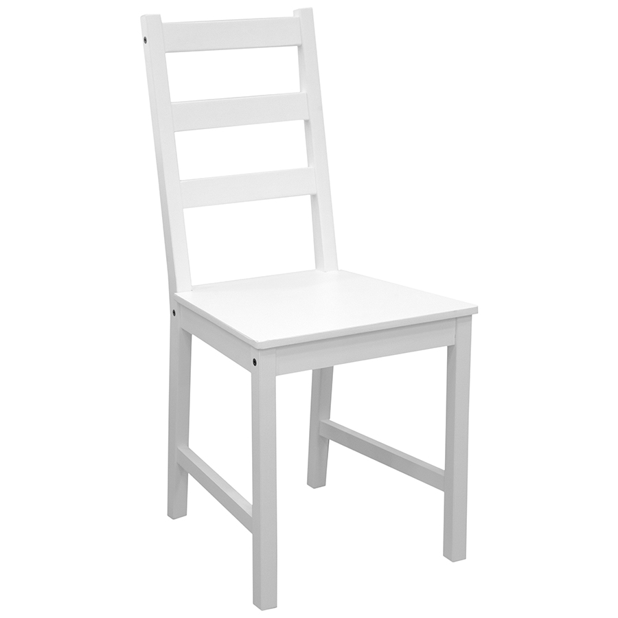 Столовый комплект от производителей IKEA: стол + 4 стула "Ladder Back" (белый) (ВИ)2