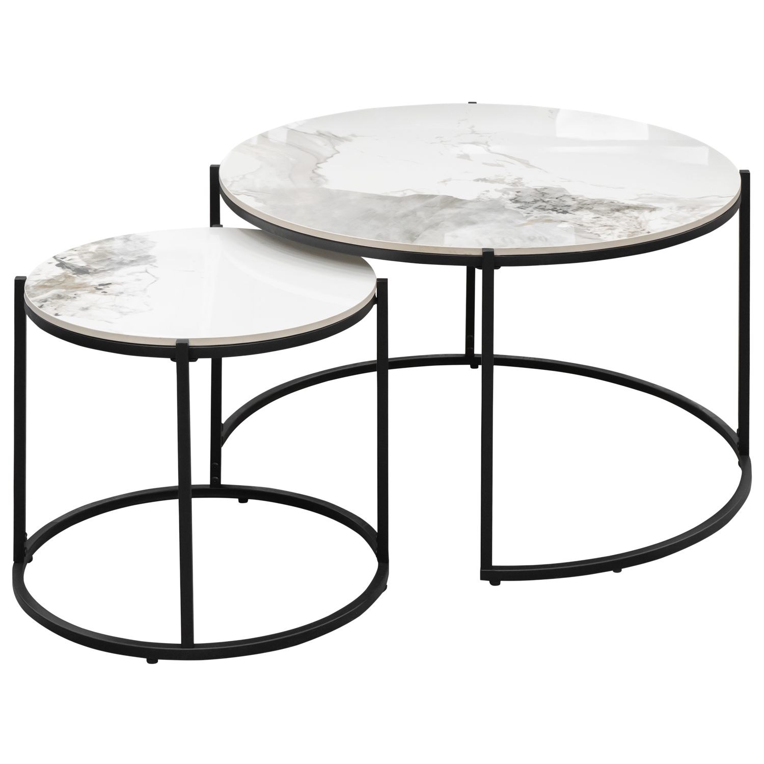 Комплект журнальных столиков (2 шт.) №CT-613 керамическая столешница (ВИ)