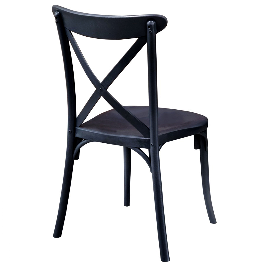 Стул пластиковый "Кантри" (чёрный)2