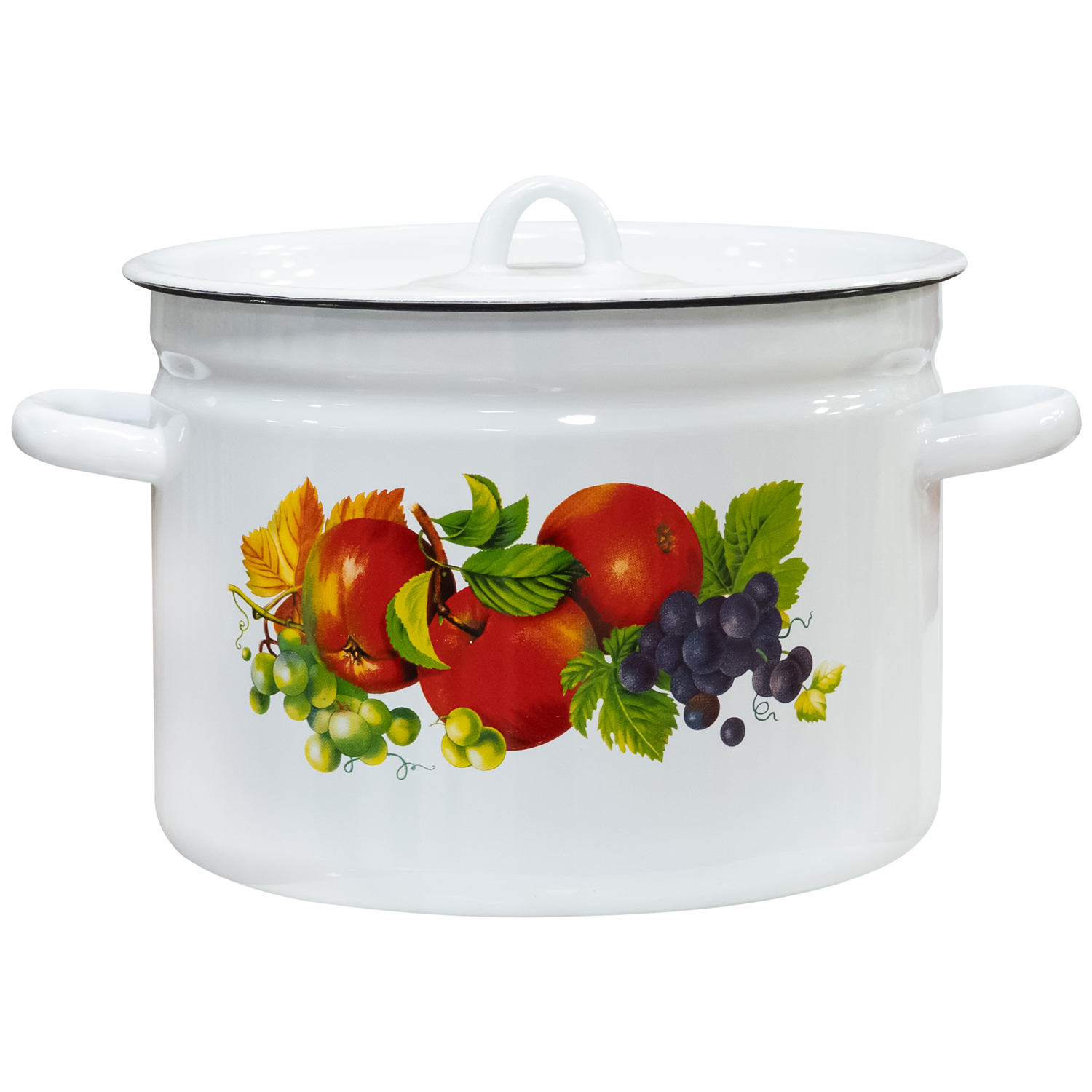 Кастрюля с крышкой 5,5 л цилиндр с рисунком №180 (Узб)