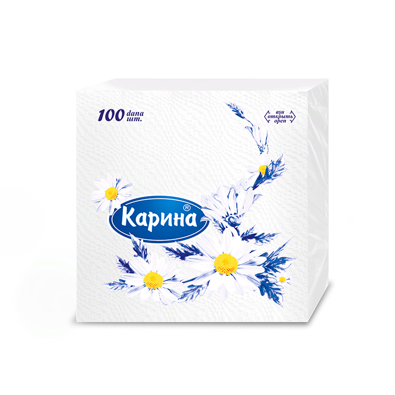 Салфетки Карина 100 шт. (белые)