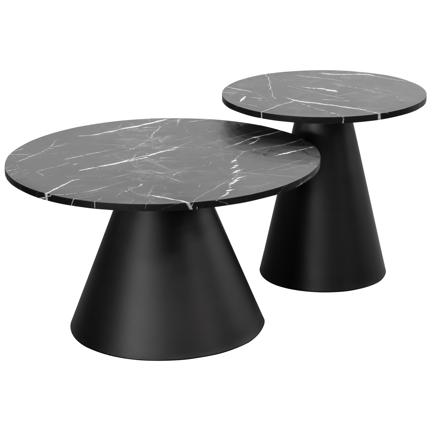 Комплект журнальных столиков (2 шт.) №CT-848 (черный) (ВИ)