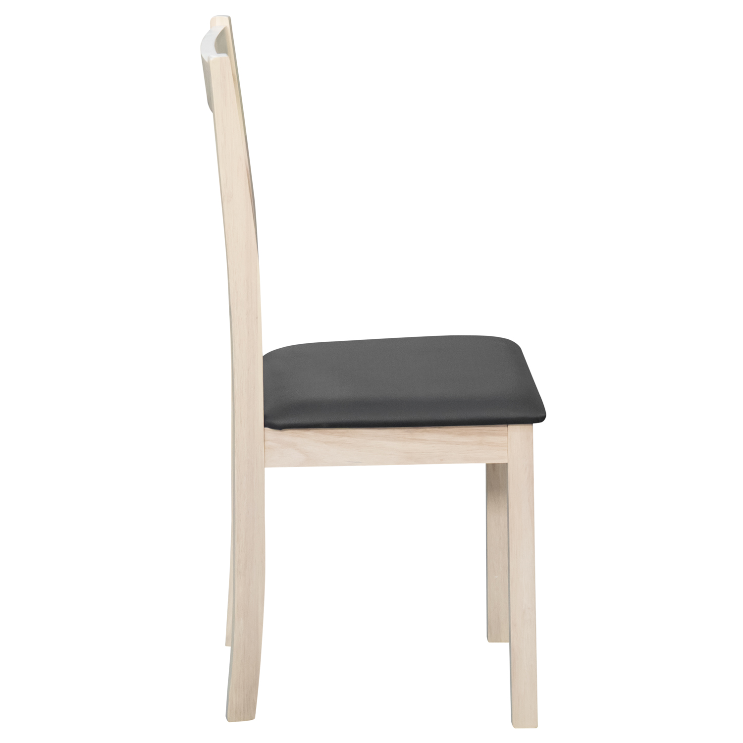 Комплект мебели: стол + 6 стульев №B1 (выбеленный/черный) (Малайзия)2