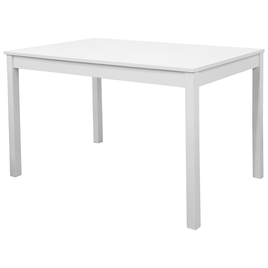 Столовый комплект от производителей IKEA: стол + 4 стула "Ladder Back" (белый) (ВИ)0