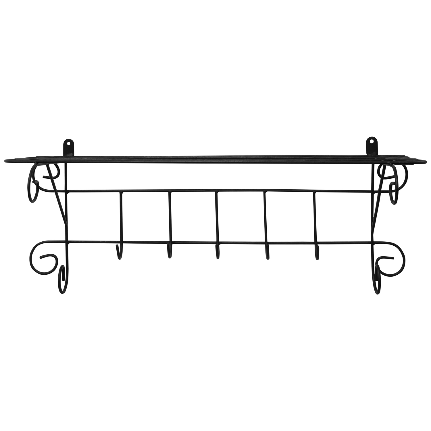 Вешалка настенная №1 с полкой для головных уборов (5 крючков)0