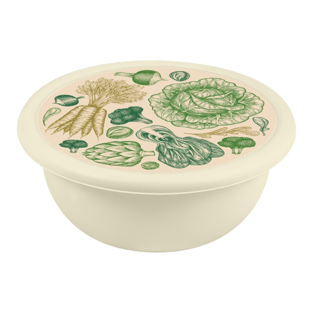 Миска 2,1 л. с крышкой и декором "Modena"