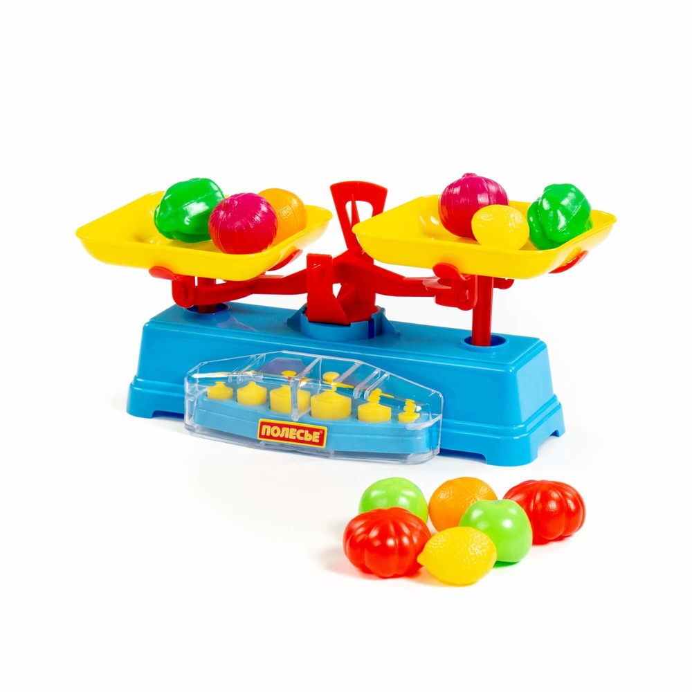 Набор игровой "Весы" + набор продуктов 12 элементов, в сетке № 53787
