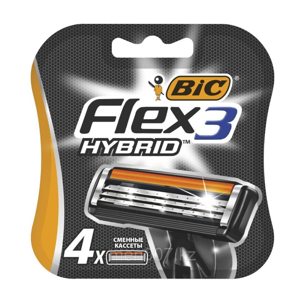 Кассеты сменные для бритья "Bic Flex 3 Hybrid", 4 шт.