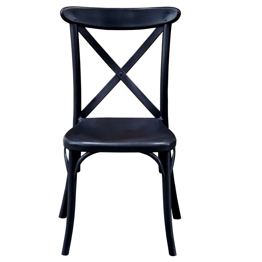 Стул пластиковый "Кантри" (чёрный)0