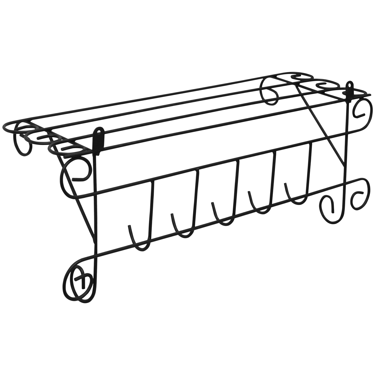 Вешалка настенная №1 с полкой для головных уборов (5 крючков)1