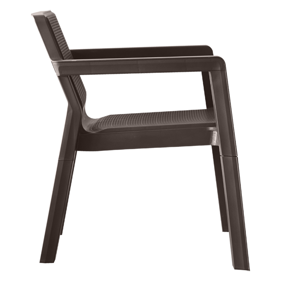 Кресло пластиковое "Palma" №571 (коричневый) (И-HB)1