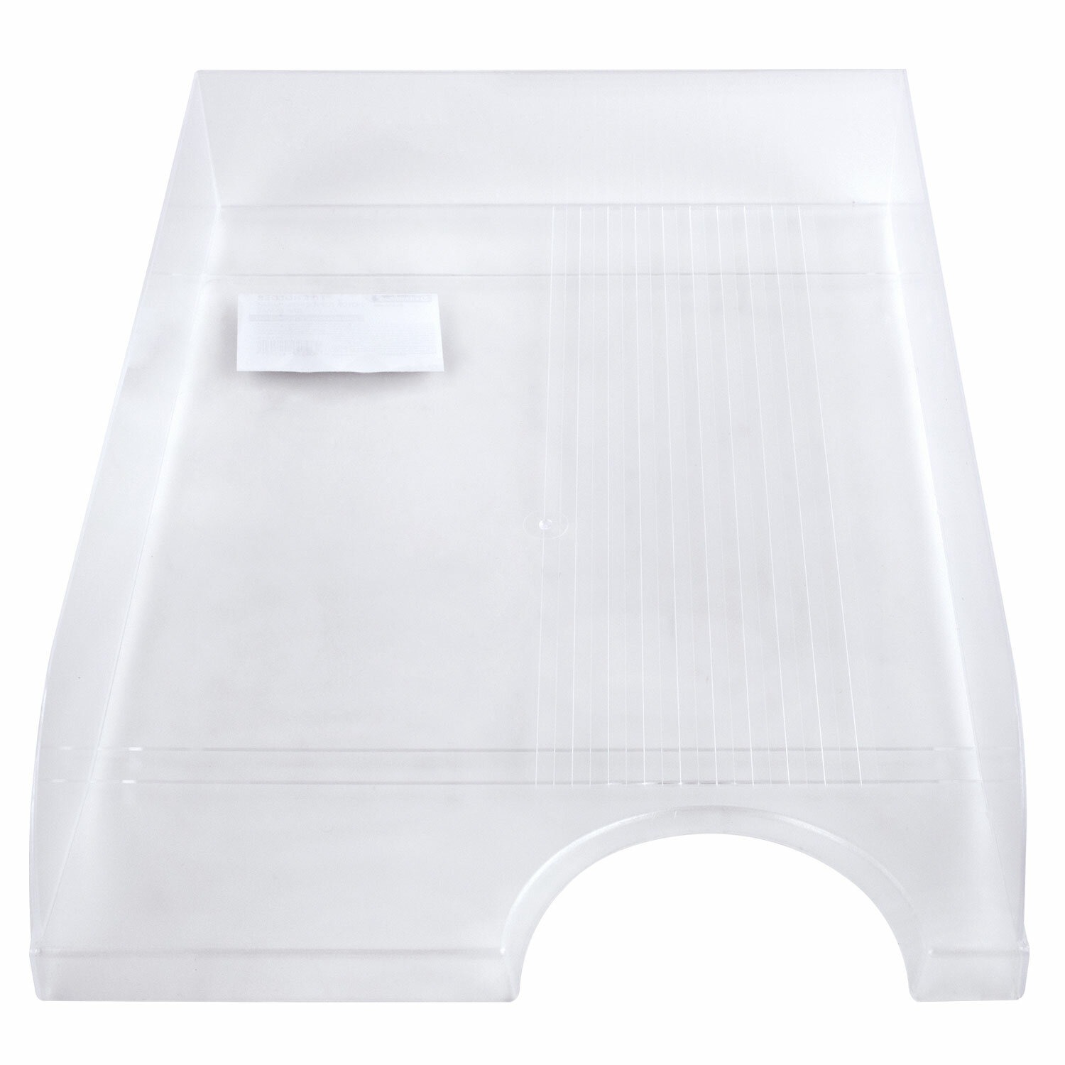 Лоток горизонтальный для бумаг BRAUBERG "Standard", 350х253х65 мм, прозрачный, 2383490