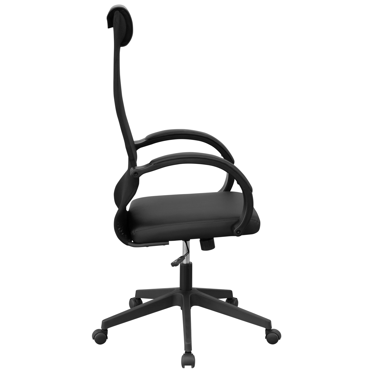 Кресло "EH-3C" с подлокотниками Fix (черный) (ВИ)1