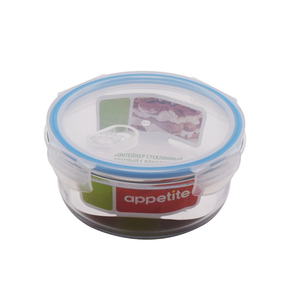 Контейнер стеклянный круглый "Appetite", 620 мл.0