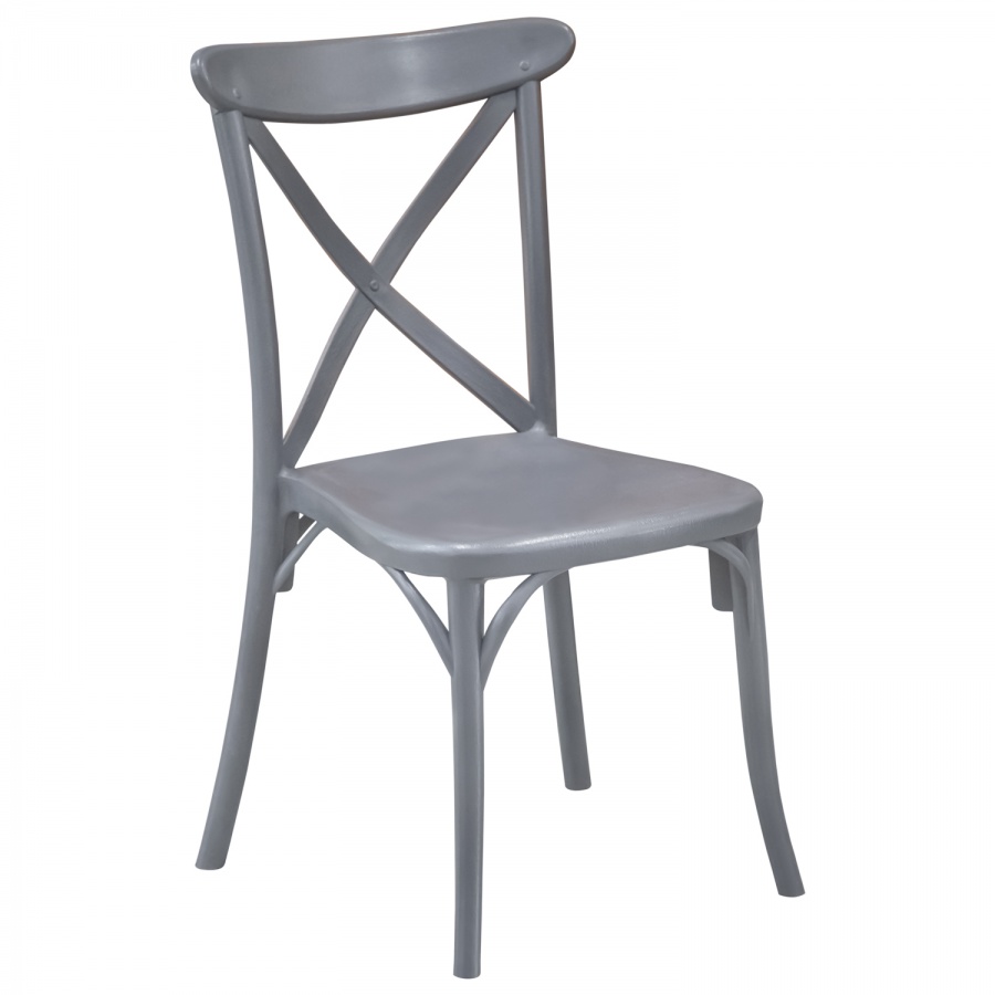 Стул пластиковый "Кантри" (серый)
