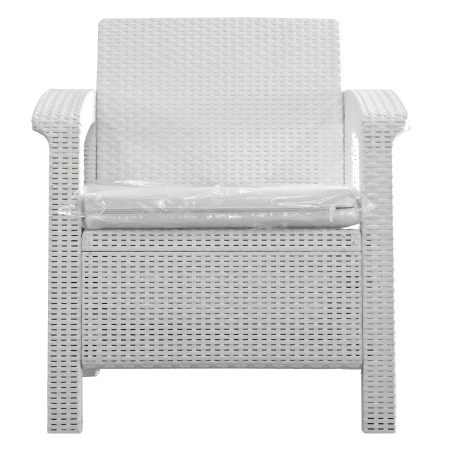 Комплект мебели: диван + 2 кресла + стол, пластик Rattan №205 (И-HB) 1