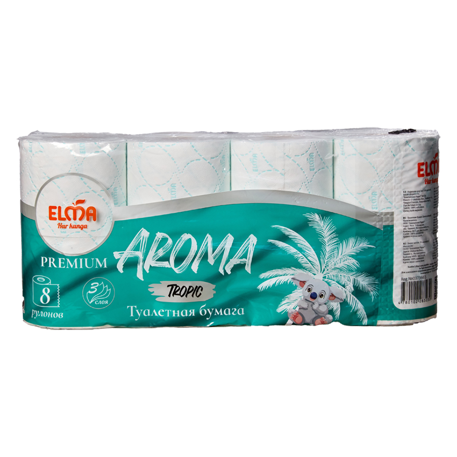 Туалетная бумага Aroma 3-х слойная, 8 шт. №113 Elma (Узб) 