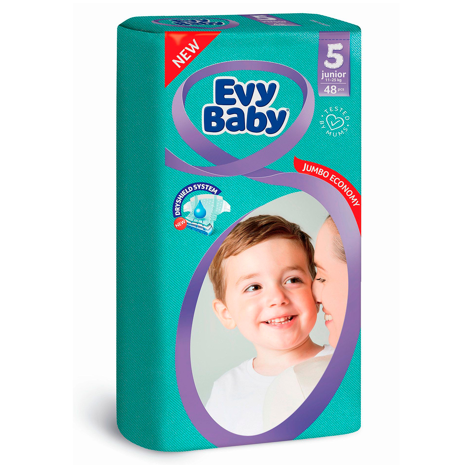 Подгузники Evy Baby 48 шт. "Junior Jumbo 5" 11-25 кг